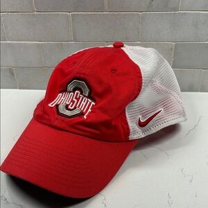 Nike Heritage86 Trucker Hat – Ohio State  Adjustable  Red & White Mesh